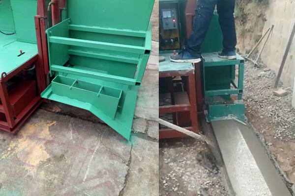 路肩滑膜攤鋪機,公路路肩成型機施工現(xiàn)場